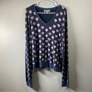 Wildfox Heart Print Pullover